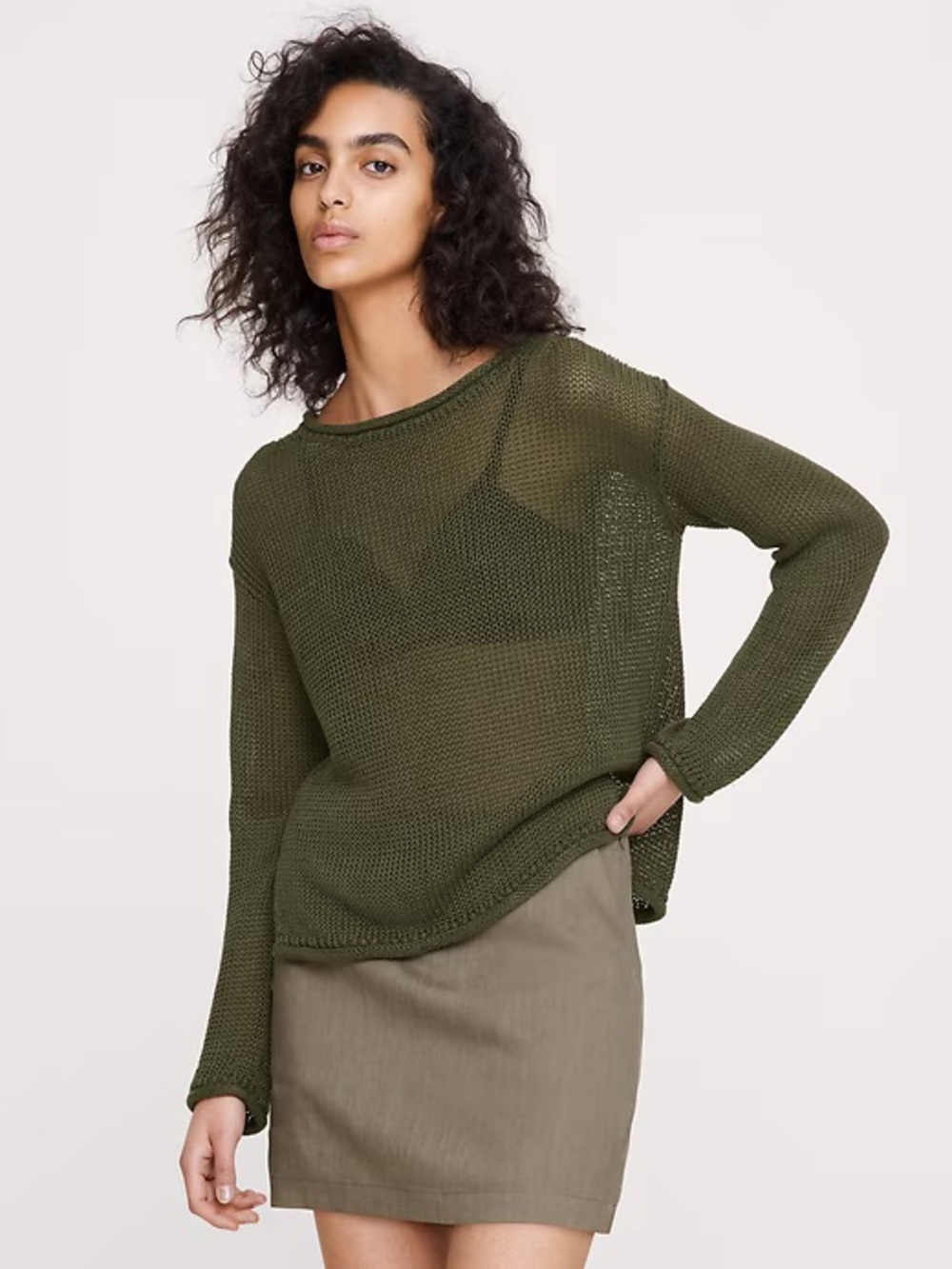 Banana Republic Heirloom Linen Boatneck Sweater